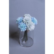 人造花-6頭球菊 (淺灰藍)